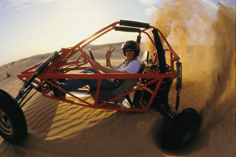 Dune bashing is a popular tourist activity in Dubai